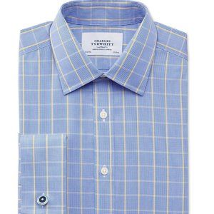Charles Tyrwhitt Glen Plaid Slim Dress Shirt 16/36
